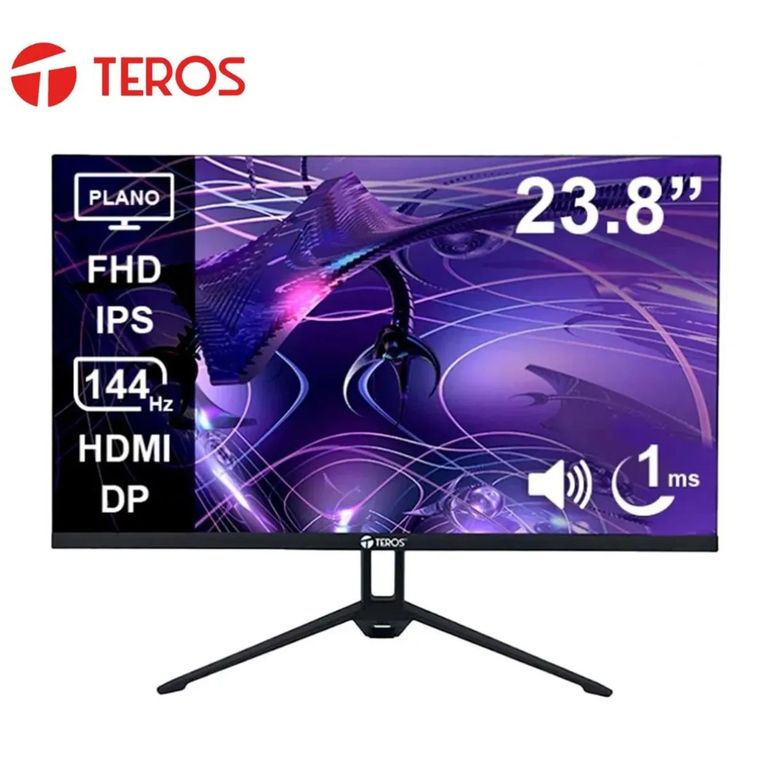 Monitor Plano TE-2417S 238 FHD IPS 144Hz 1ms HDMI DP Parlantes