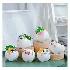 GENERICO - MACETA DE CERÁMICA CON FORMA DE GATITO