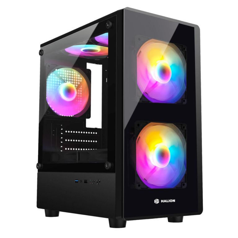 CASE GAMER RGB LUNA P25 MICRO ATX 3 FAN