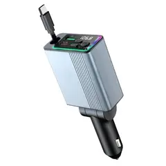 SEISA - Cargador MP3 para Auto Bluetooth 5.3 con Radio FM, Carga Rápida PD30W Tipo C y Manos Libres 45W