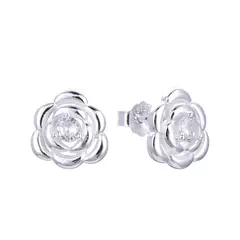 SANTORAL - Aretes Rosa Punto de Luz - Plata