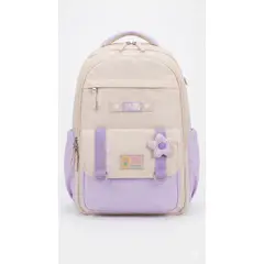 GENERICO - MOCHILA ESCOLAR TEDDY - DISEÑO MULTICOLOR Y MULTIPLES BOLSILLOS- CAMPAÑA ESCOLAR