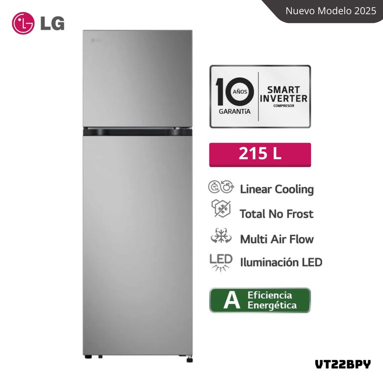 REFRIGERADORA 215 L TOP FREEZER PLATEADO - VT22BPY