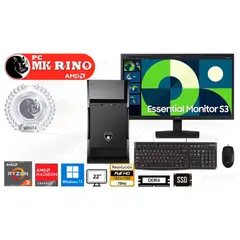 AMD - Computadora PC Elegant 570M Ryzen 3 3200G 8GB RAM 500GB SSD 22" Radeon