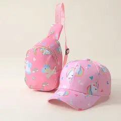 KAST PE - Pack Nubela gorro + mochilita unicornios para niñas 2 a 6+ años
