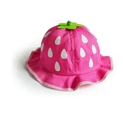 GENERICO - Sombrero de cubo de fresa para bebés verano