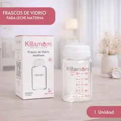KILLAMOM - BOTELLAS DE VIDRIO PARA ALMACENAR LECHE MATERNA / UNIDAD