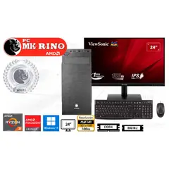 AMD - Computadora PC Elegant 630 Ryzen 3 5300G 8GB RAM 500GB SSD 24" Radeon + Microsoft Office 365