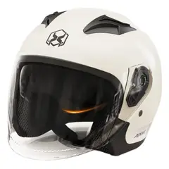 UNIVERSAL - CASCO REVOX MOTO CERTIFICADO DOBLE VISOR BLANCO BRILLO ABIERTO