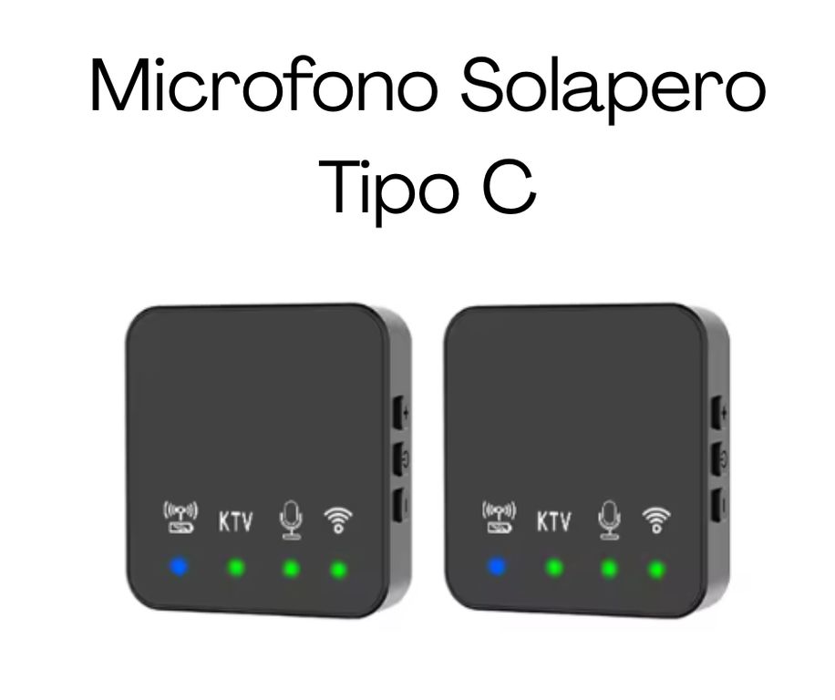Micrófono Solapero Inalámbrico x2 Tipo C R10