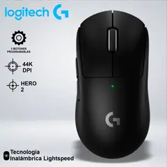 LOGITECH - MOUSE GAMER G PRO X SUPERLIGHT 2C HERO 2 LIGHTSPEED 44KDPI 5botones 95hrs 51gr
