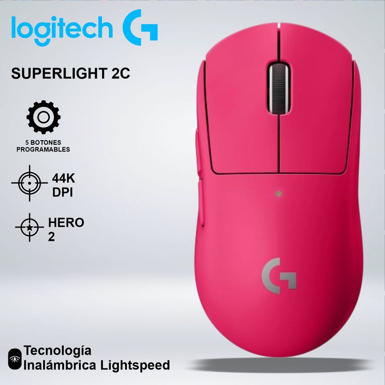 MOUSE GAMER G PRO X SUPERLIGHT 2C HERO 2 LIGHTSPEED 44KDPI 5botones 95hrs 51gr