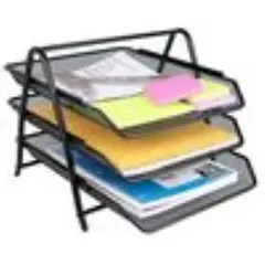 GENERICO - Organizador de escritorio papel A4 archivador para oficina 3 niveles