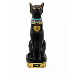 IMPORTADO MC - Escultura adorno Gato Egipcio Egiptop BASTET 24 cm
