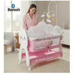 BABY - Cuna para Bebe Funcion Colecho Rosa a Control