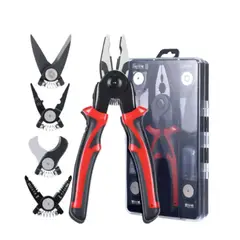 GENERICO - ALICATE HERRAMIENTA MULTIUSOS 5 EN 1 PELACABLES CORTE - MULTI-ALICATE