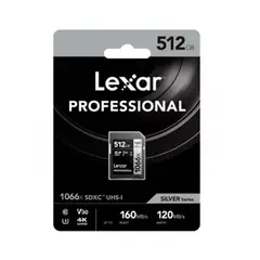 LEXAR - Memoria de 512GB - Velocidad de lectura 160MBs y escritura 120MBs - Alma
