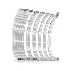 GENERICO - Cable De Extensión Psu Antec Kit Gris/Blanco – Mejora La Conexión De Tu Pc Gaming Y Acceso