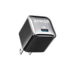 ANKER - Cargador Nano 20W, Adaptador Universal Compacto 5V-9V, Entrada 120-230V, Color Negro