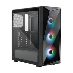 COOLER MASTER - Case CMP 520 ATX Mid Tower + Fuente 650W MWE Bronze + Cooler Hyper