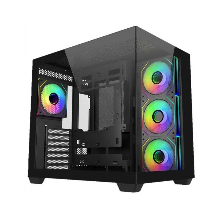 Case Mid Tower Elite 681 4Fan Alta Ventilación Color Negro