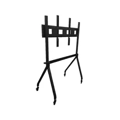 TEROS - Rack Portátil Te-9010S Para Pantallas Táctiles De 75" A 86", Color Negro, Fácil De M