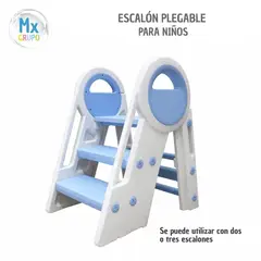 GENERICO - ESCALON PLEGABLE PARA NIÑOS CELESTE
