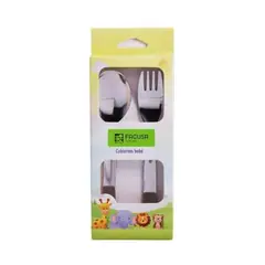 FACUSA - Set De Cubiertos Bebé x 02 pzas Acero Inoxidable