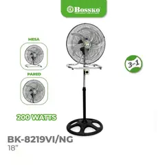 BOSSKO - Ventilador 3 en 1 de 18” – 200W Alta Potencia