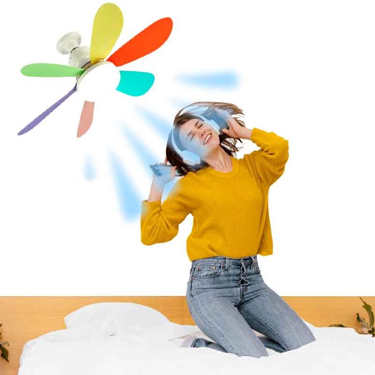 VENTILADOR y FOCO 2 en 1 DE 50W con CONTROL