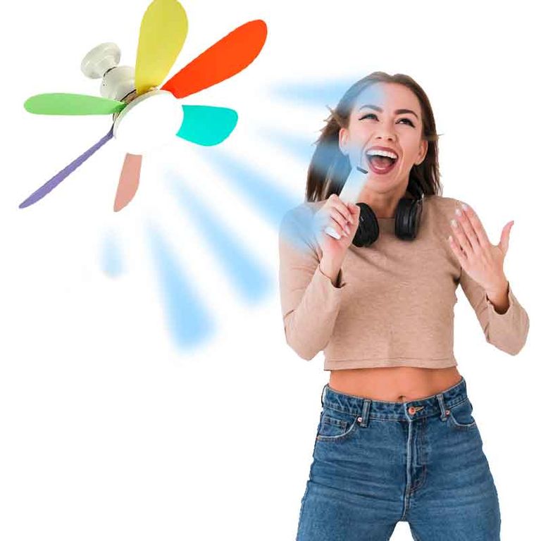 Ventilador Foco de Techo 2 en 1 Ahorrador 50W con Control