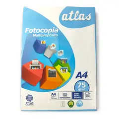GENERICO - PAPEL BOND A4 ATLAS PAQUETE X 500 UNIDADES DE 75GR