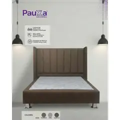PAUZA - DORMITORIO PREMIUM LINEAL 1.5 PLZ MARRON