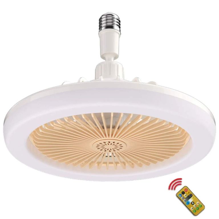 Foco Ventilador de techo Led Blanco con Amarillo Calido 50W con control