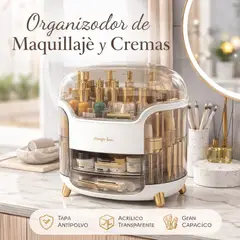 OEM - Organizador de Maquillaje Acrílico con Tapa Antipolvo y Cajón para Cosméticos Tocador