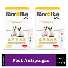 RIVOLTA - Pack x2 Pipeta Antiparasitario Antipulgas 2.5 kg
