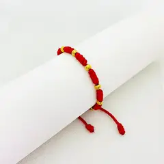 GENERICO - Pulsera Colección 7 Nudos con Billas - Hilo grueso