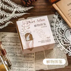 GENERICO - Set de 7 Sellos de Madera Vintage para Manualidades Estampado Botánico y Creativo 8x8cm Plantas