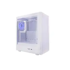 TEROS - Case sin fuente Gamer TE-1329G ITX M-ATX ATX 3.5 y 2.5 Blanco