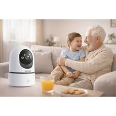 SEISA - Monitor de Bebe Rotación Visión Nocturna WIFI Voz Bidireccional