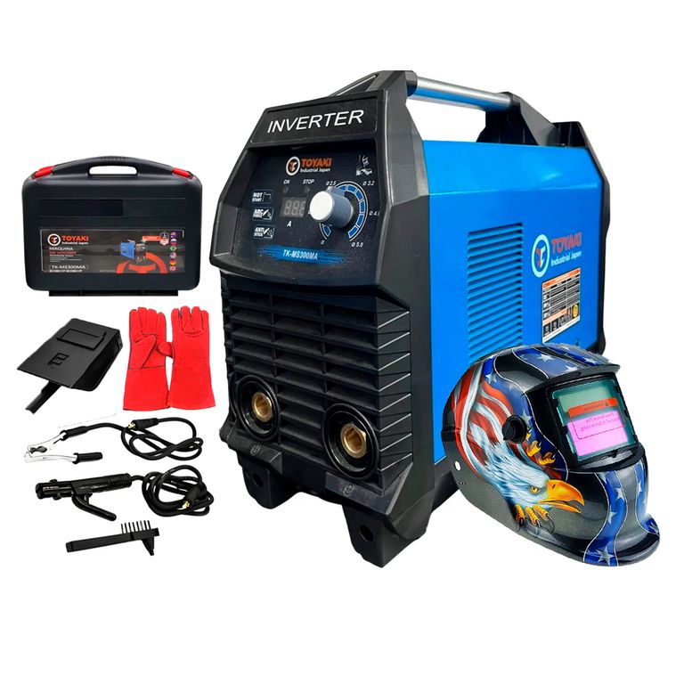 Máquina de Soldar 300A + Maleta + Máscara Fotosensible