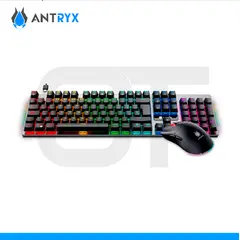 ANTRYX - KIT GC-4500 TRIX TECLADO Y MOUSE INALAMBRICO MECANICO RGB SWITCH RED