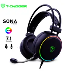 T-DAGGER - Audífono Gamer SONA T-RGH304 7.1 Virtual USB con Micrófono RGB