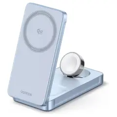 UGREEN - Cargador 3 en 1 MagFlow 25W Qi2 Magsafe Inalámbrico Magnético Plegable W757 - 65901