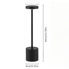 GENERICO - Lámpara De Mesa Led Decorativa NEGRA Con Luz Regulable - Control Táctil 3 tonos