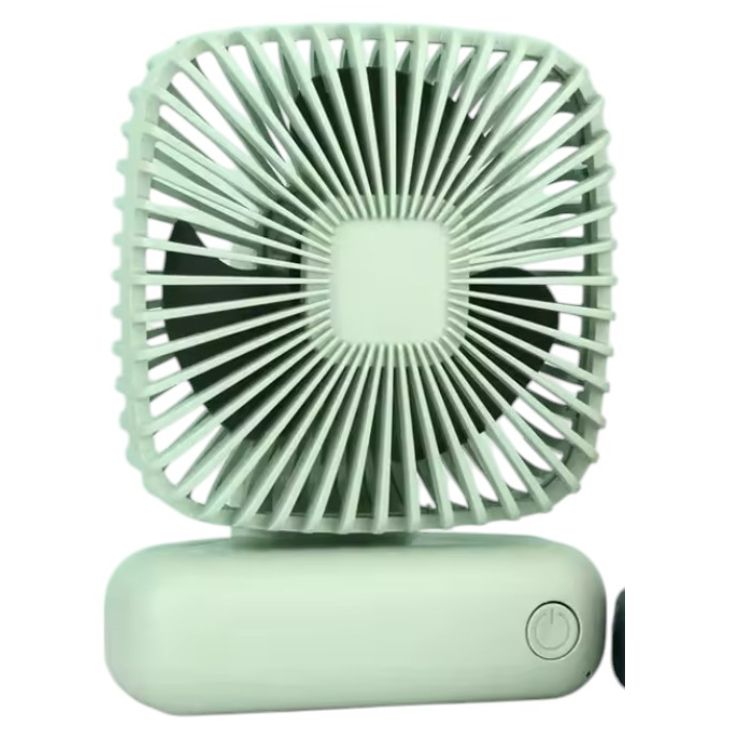 Mini Ventilador Portátil – Frescura con Estilo con 3 Velocidades Recargables Color Verde