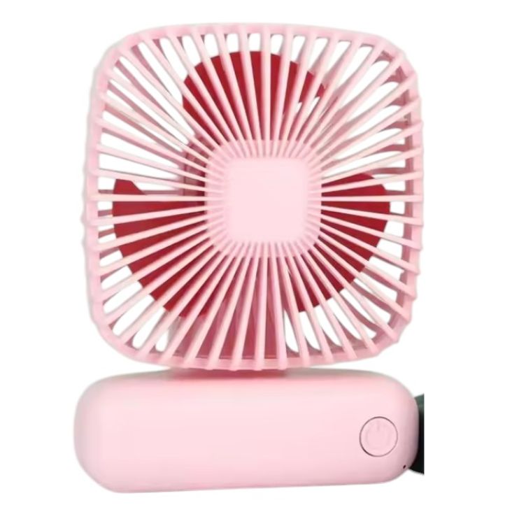 Mini Ventilador Portátil – Frescura con Estilo con 3 Velocidades Recargables Color Rosado