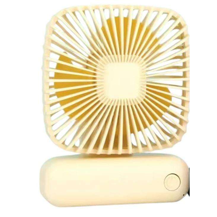 Mini Ventilador Portátil – Frescura con Estilo con 3 Velocidades Recargables Color Amarillo