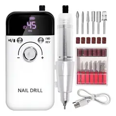 U BUY - Torno Inalámbrico Profesional Pedicura Manícura 45000+ Fresa
