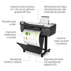 HP - Plotter Multifunción DesignJet T830 24 pulgadas Wi-Fi